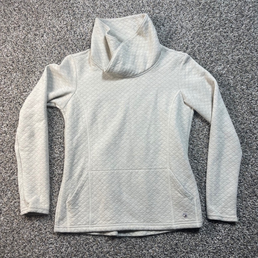 KÜHL Women's Small Quilted Pullover Jacket Merino Wool Blend Outdoor Gray